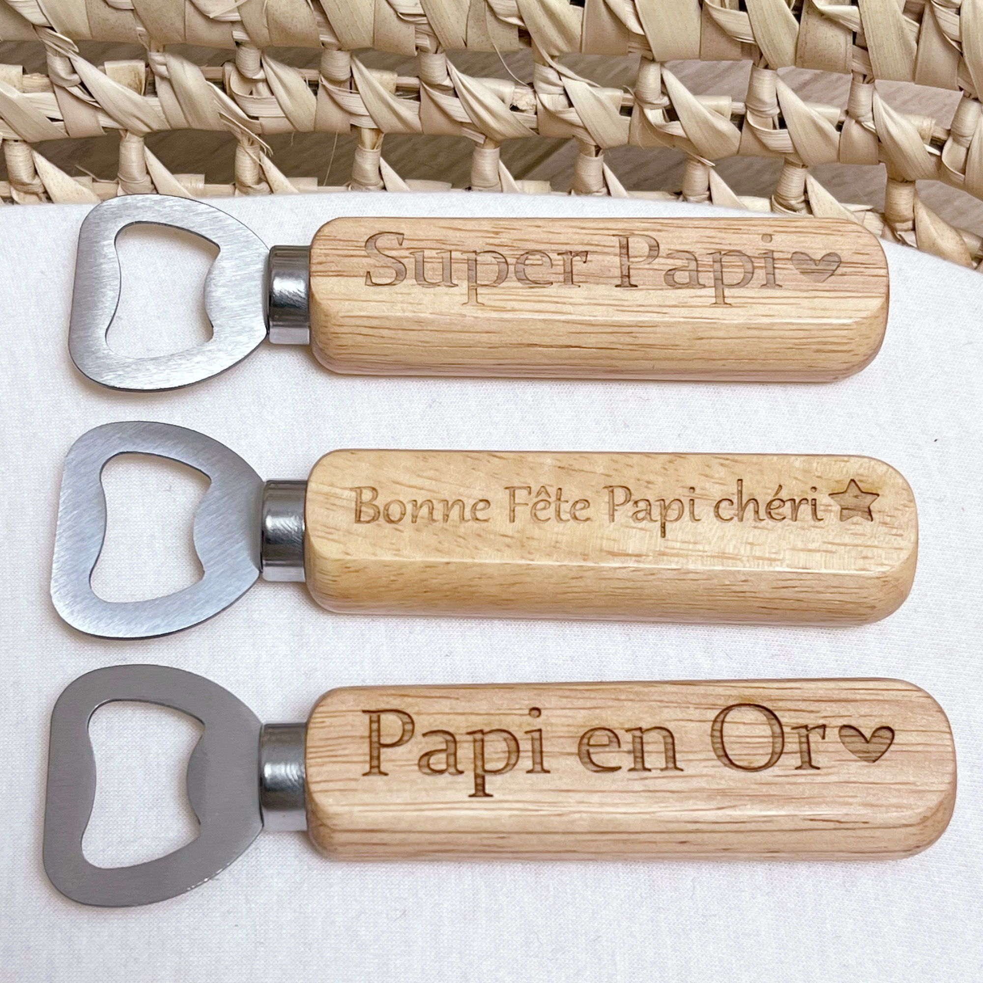 DECAPSULEUR "BONNE FÊTE PAPI CHERI" (prêt à partir)