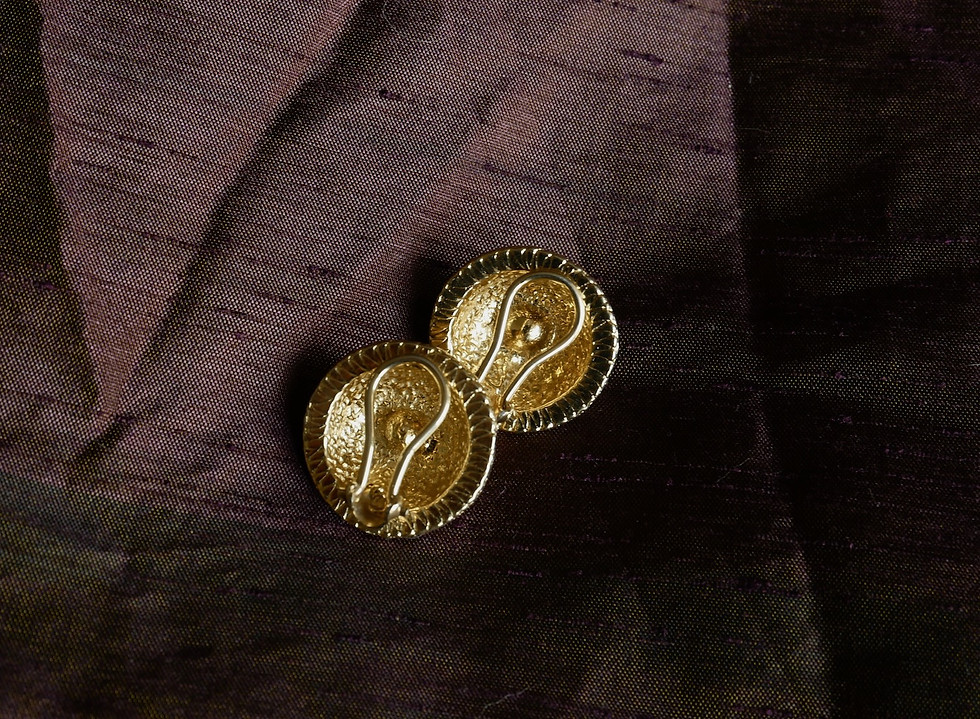 Miniature : Boucles d'oreilles dorées avec perle