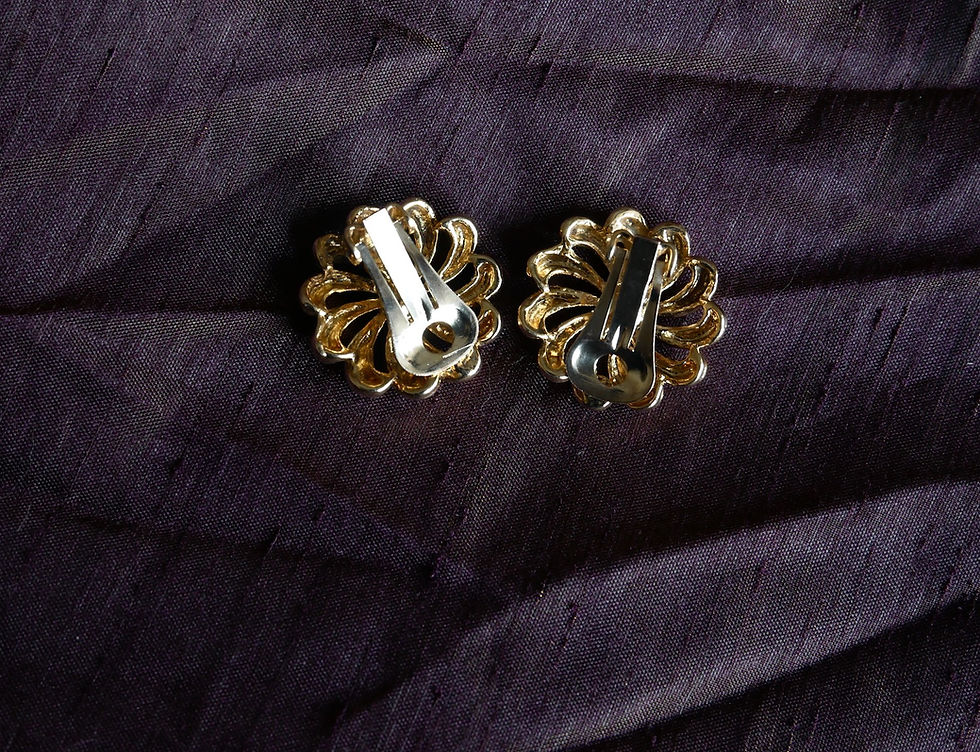 Miniature : Boucles d'oreilles dorées forme rosace