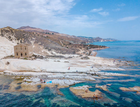Punta bianca dalla barca