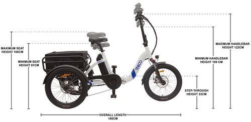 Tebco Pioneer Folding Trike Coastal E-bikes