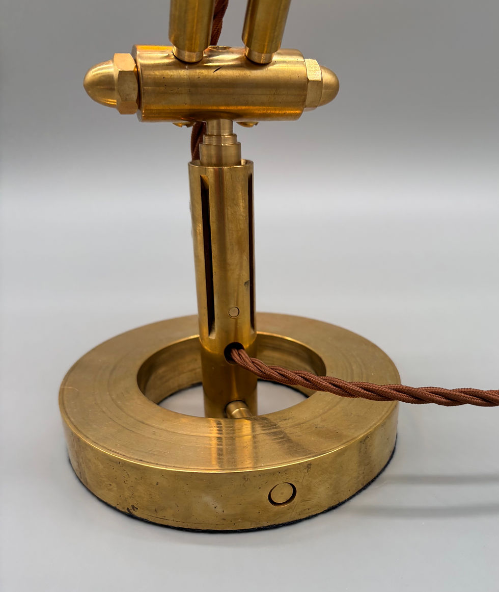 Thumbnail: Vintage electro displays  Brass and copper art deco lamp