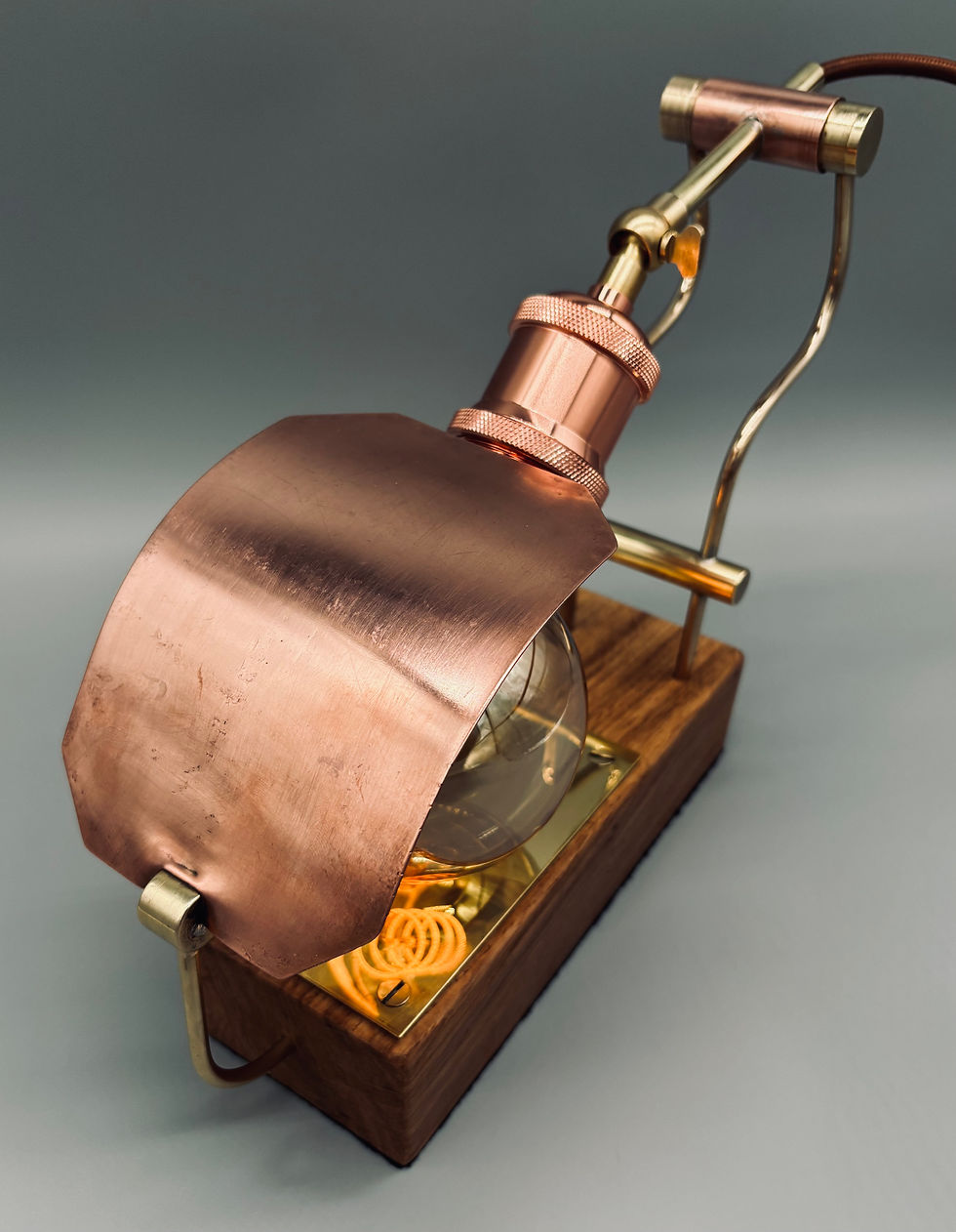 Thumbnail: Vintage electro displays  Brass & copper steampunk light