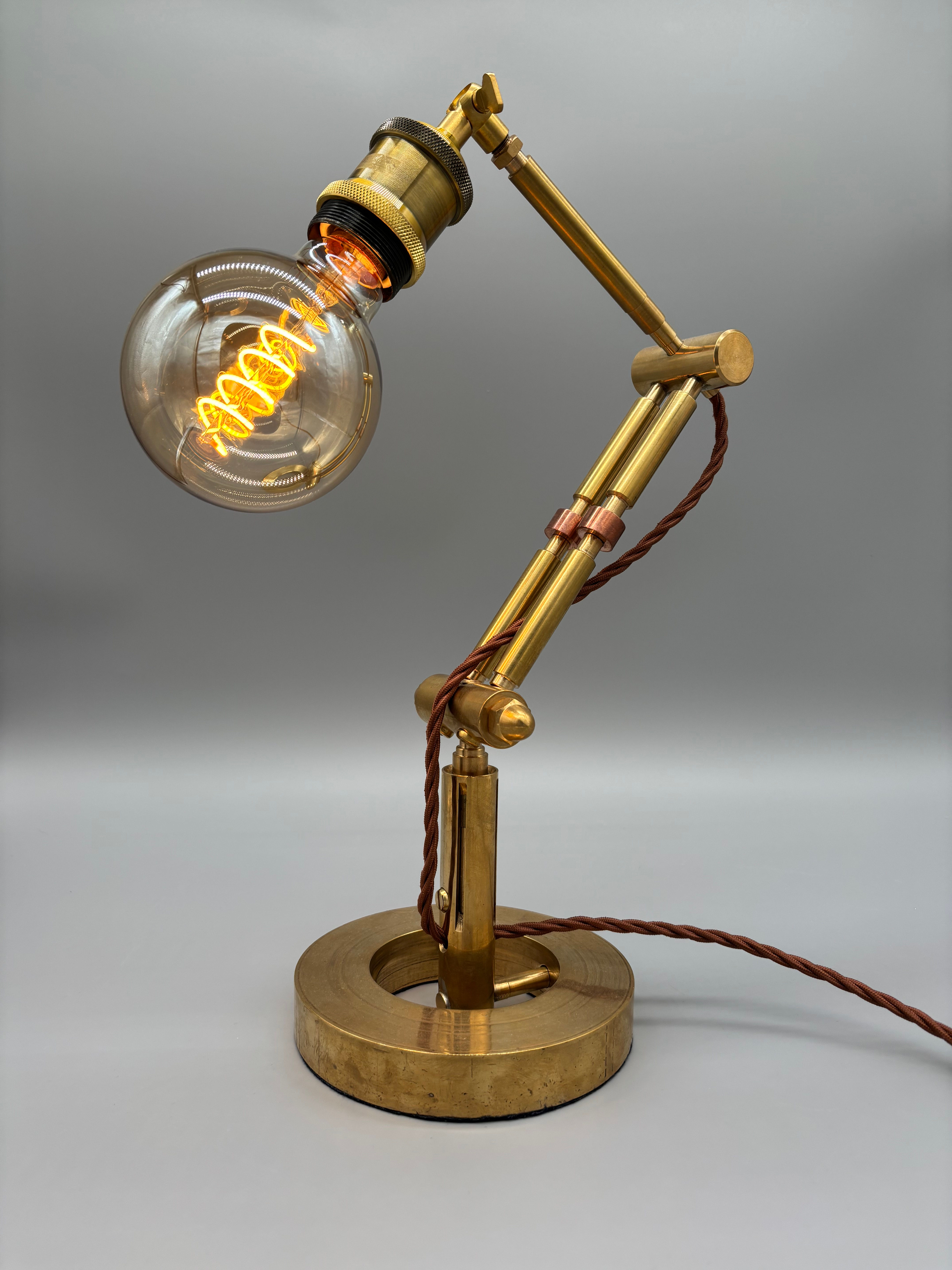 Vintage electro displays  Brass and copper art deco lamp