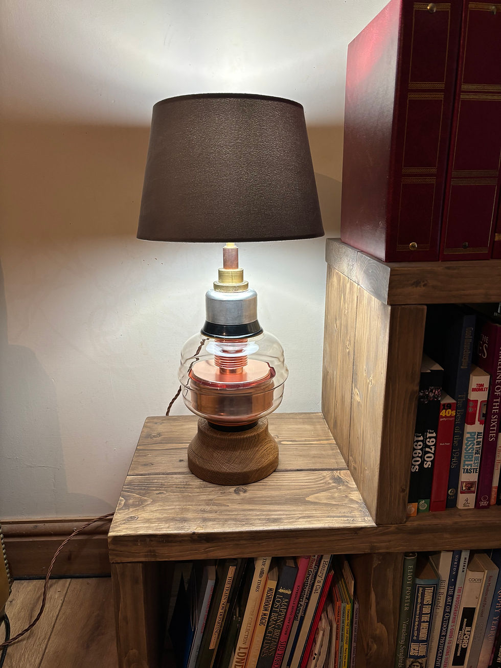 Thumbnail: Vintage electro displays  Industrial style steampunk one off lamp