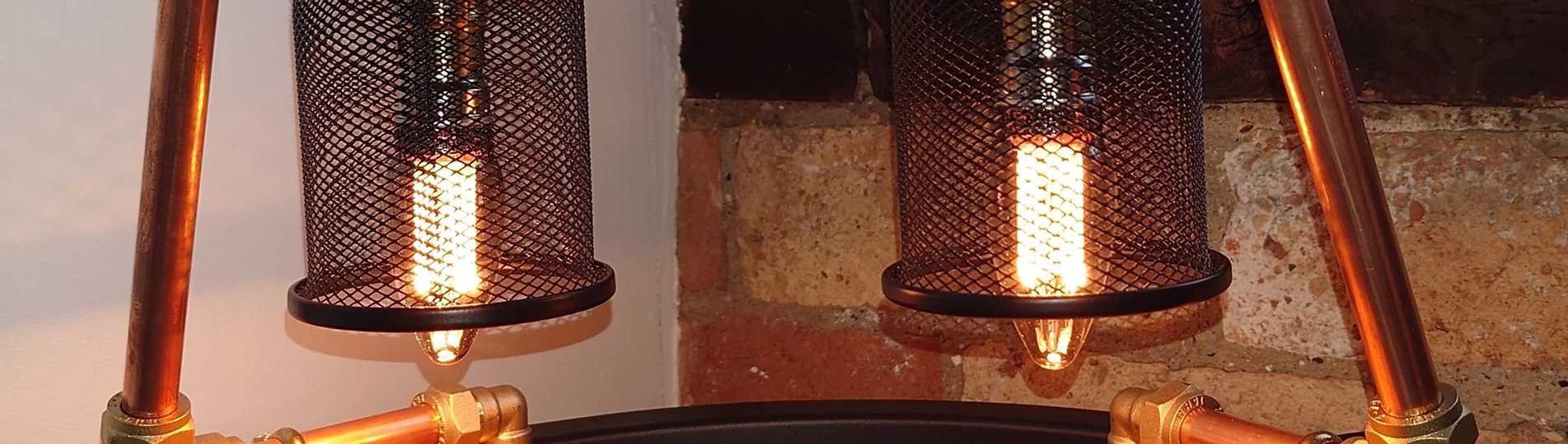 Steampunk style lighting shop