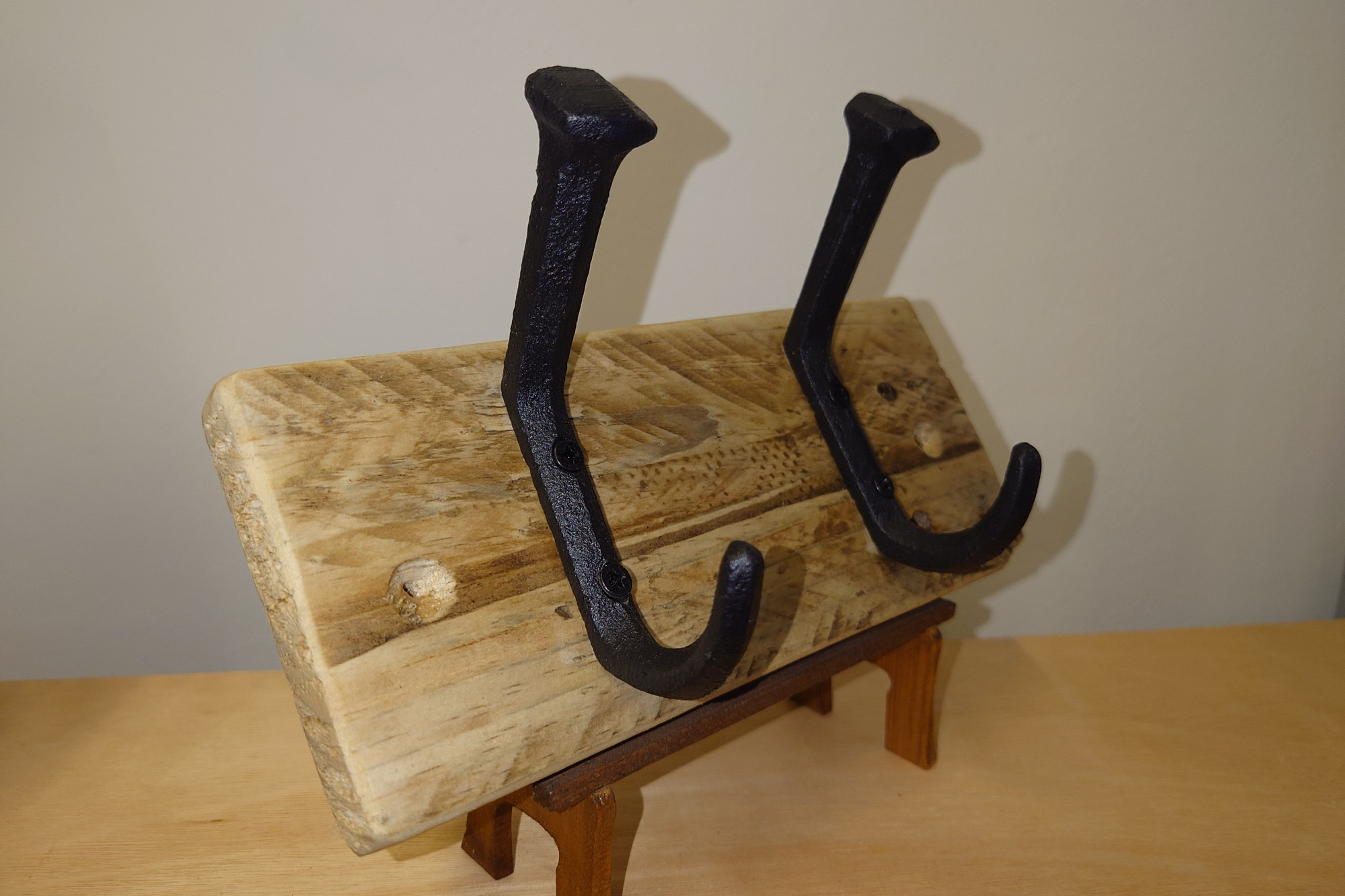 Upcycled reclaimed pallet wood coat rack