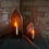 Thumbnail: Rustic gothic electric candle sconce lamps upcycled pallet wood
