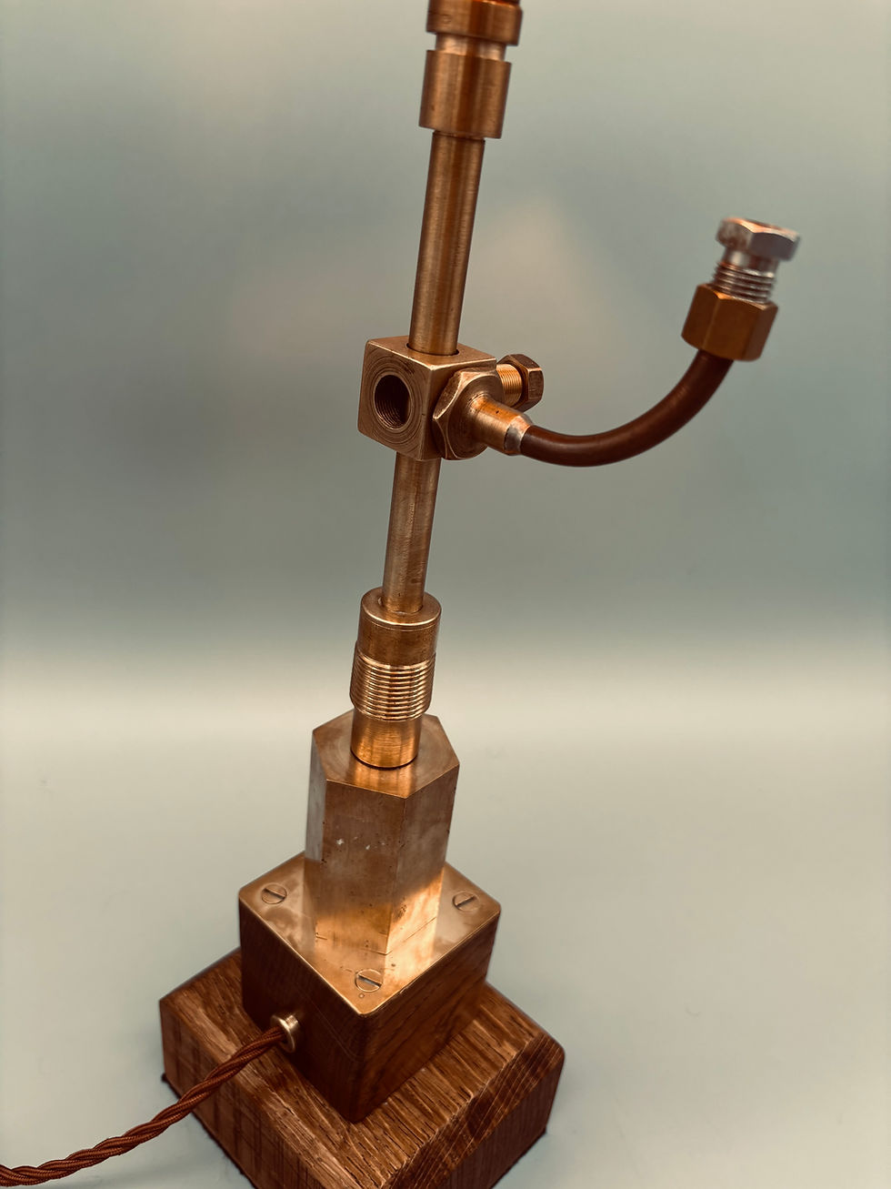 Thumbnail: Vintage electro displays  Industrial art deco brass lamp