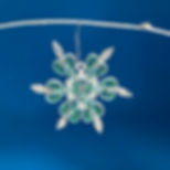 4” Opal Green and White Snowflake