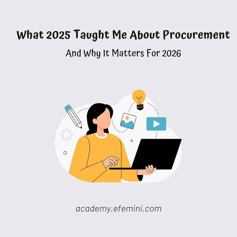 What 2025 Taught Me About Procurement And Why It Matters for 2026