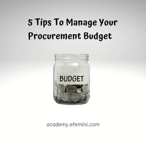5 Tips To Manage Your Procurement Budget