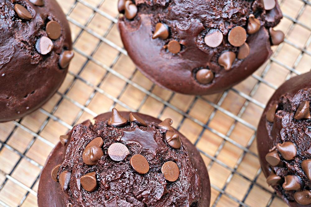 Copycat Costco Double Chocolate Chip Muffins