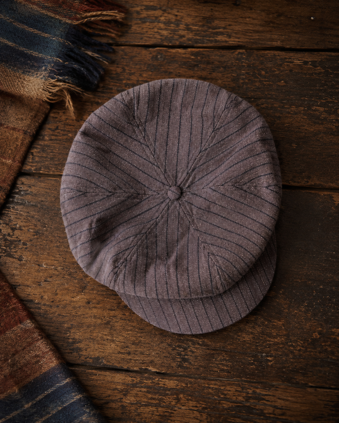 RRL Two-Tone Herringbone Newsboy Cap