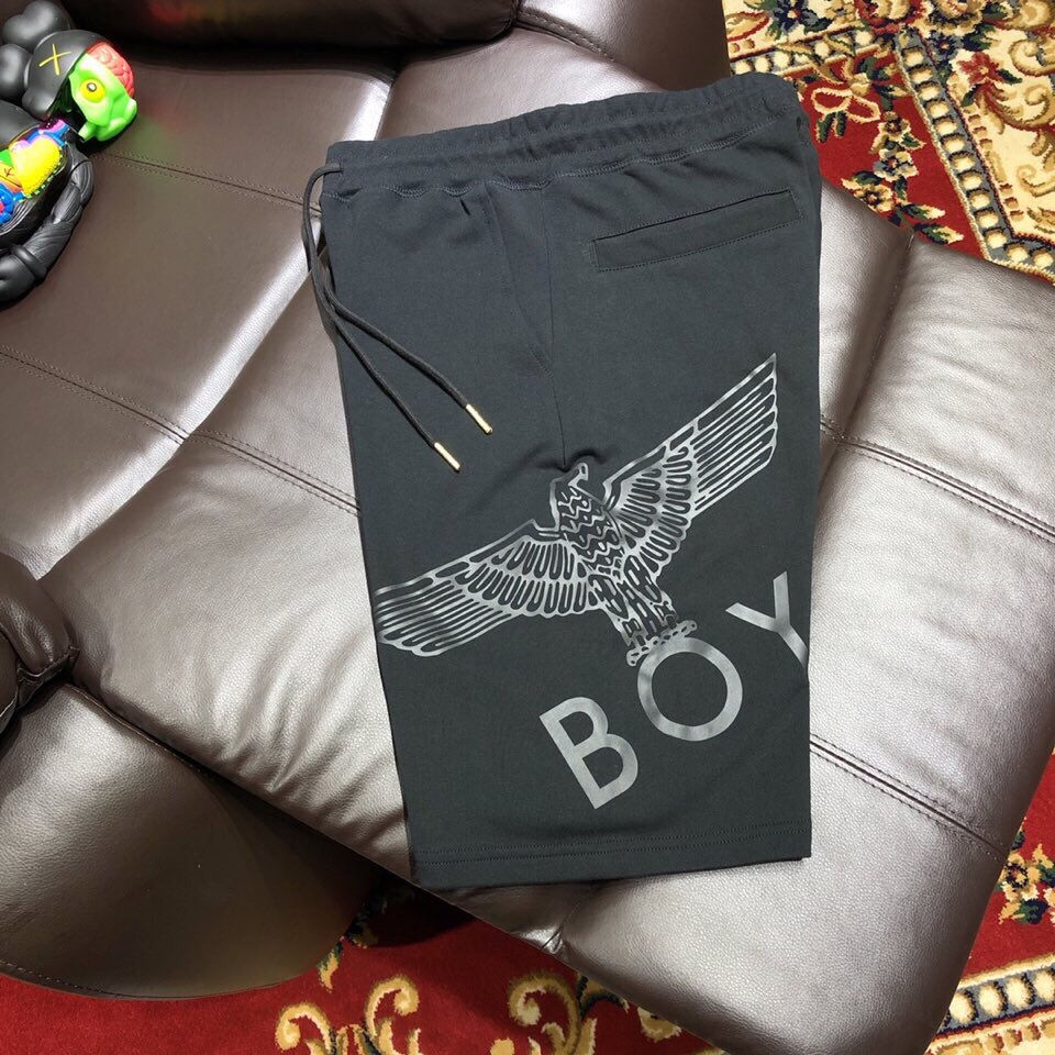 縮圖：boy旗舰官网夏季烫金飞鹰印花裤子