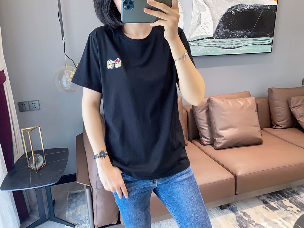 縮圖：哈吉斯HAzzYS男士时尚个性卡通小狗短袖t恤潮流半截袖体恤