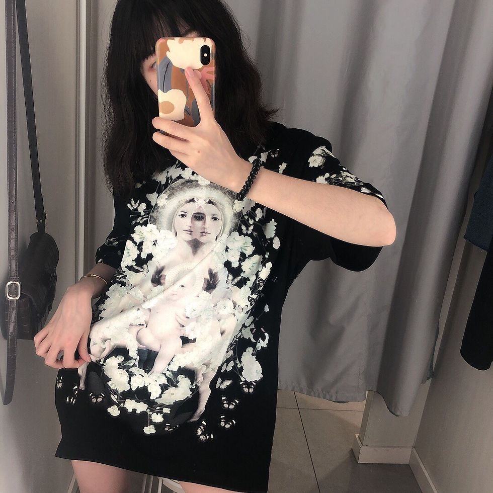 縮圖：纪梵希油画感蝴蝶圣母短袖