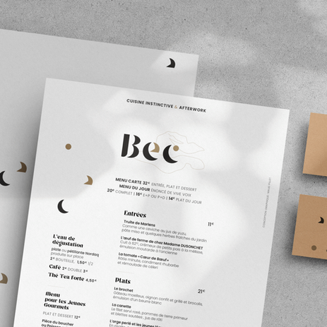 Identité visuelle restaurant Bec Annecy design graphique élégant
