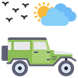 Tourists on a thrilling jeep safari through Kanha National Park, India, exploring wildlife