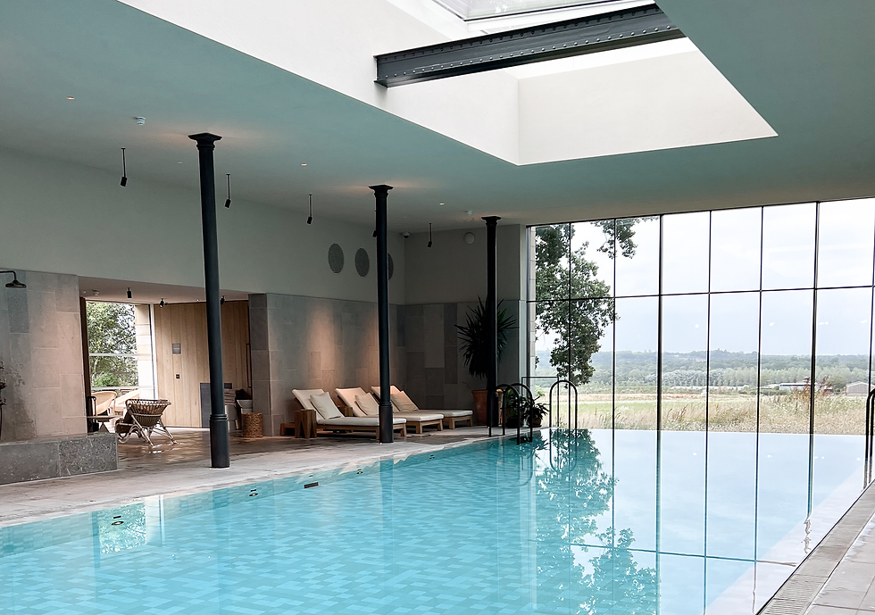 Indoor spa pool at Heckfield Place in England