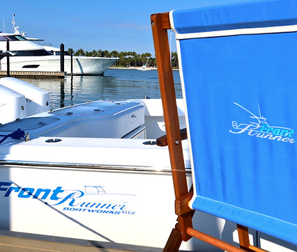 Custom Embroidered DOCK CHAIR With boat logo