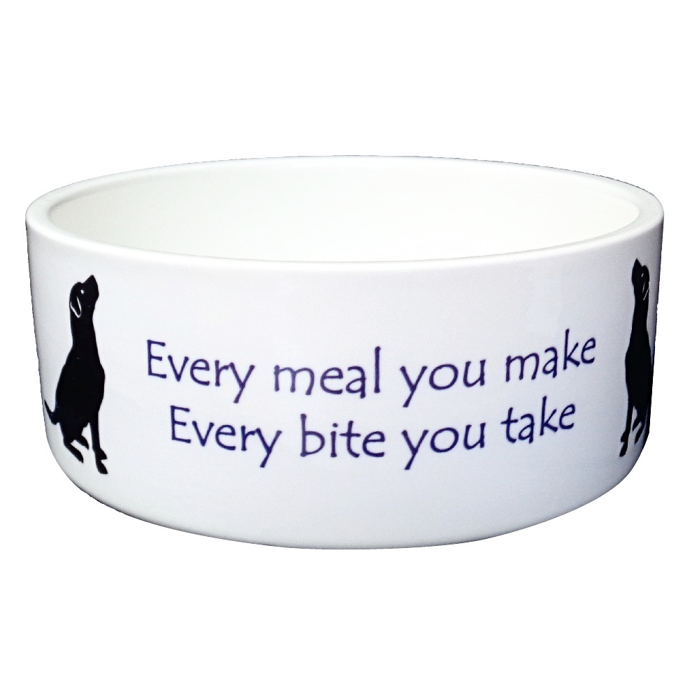 Ceramic dog bowl