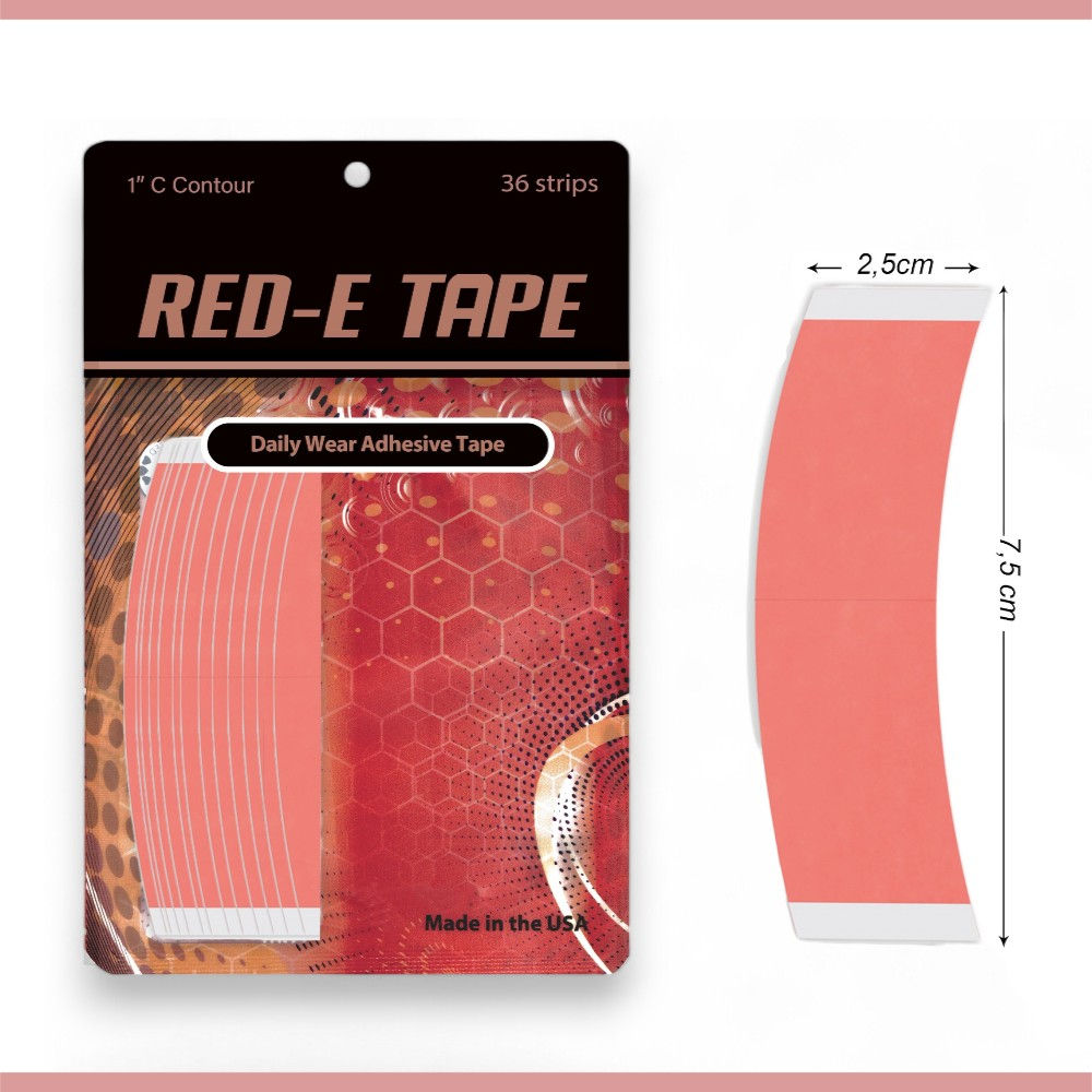 True Tape Red-e Tape 1 inç C kavisli protez saç bandı