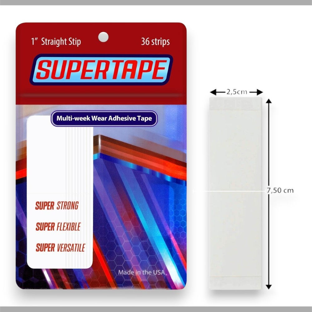True Tape SUPERTAPE 1ST Düz Protez Saç Bandı 2.5cm x 7.5cm
