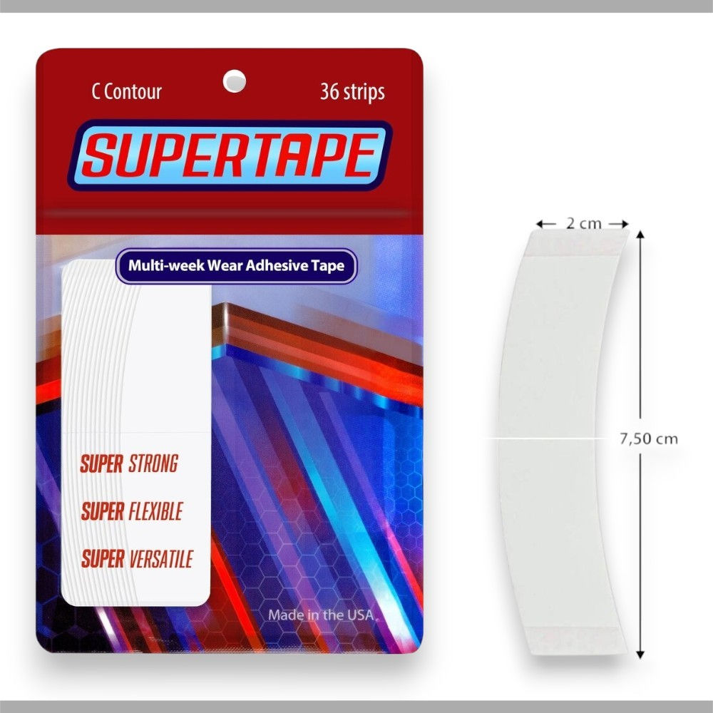 True Tape SUPERTAPE C Oval Protez Saç Bandı 2cm x 7.5cm