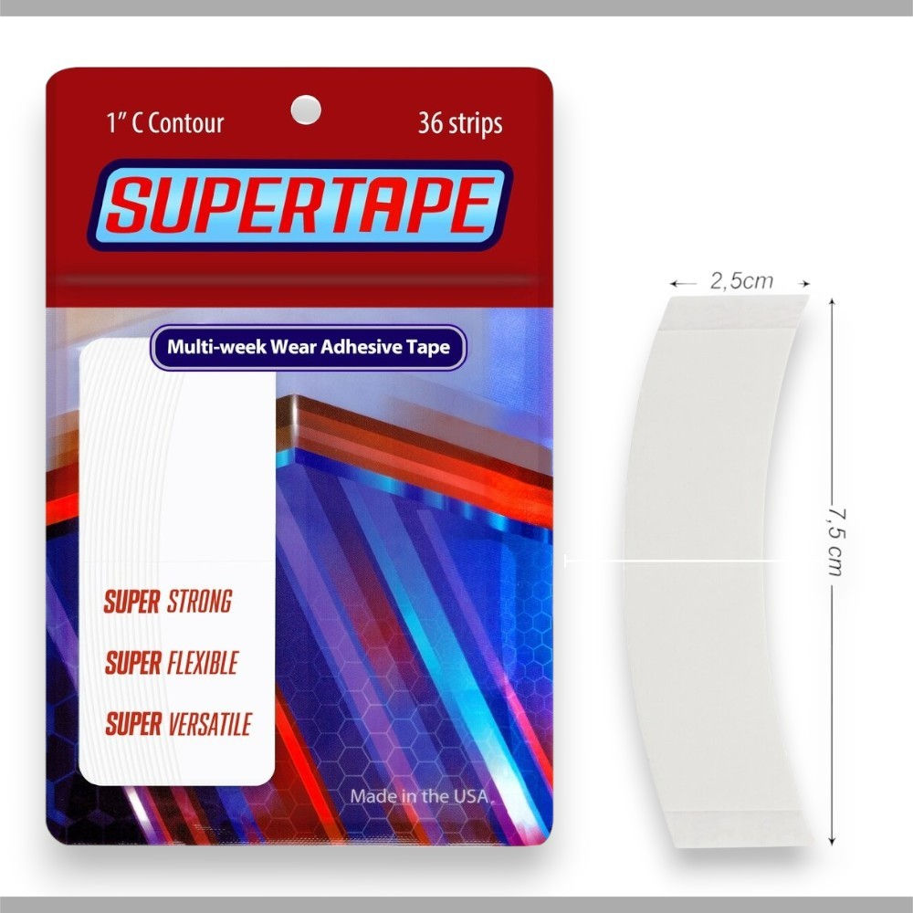 True Tape SUPERTAPE 1C Oval Protez Saç Bandı 2.5cm x 7.5cm