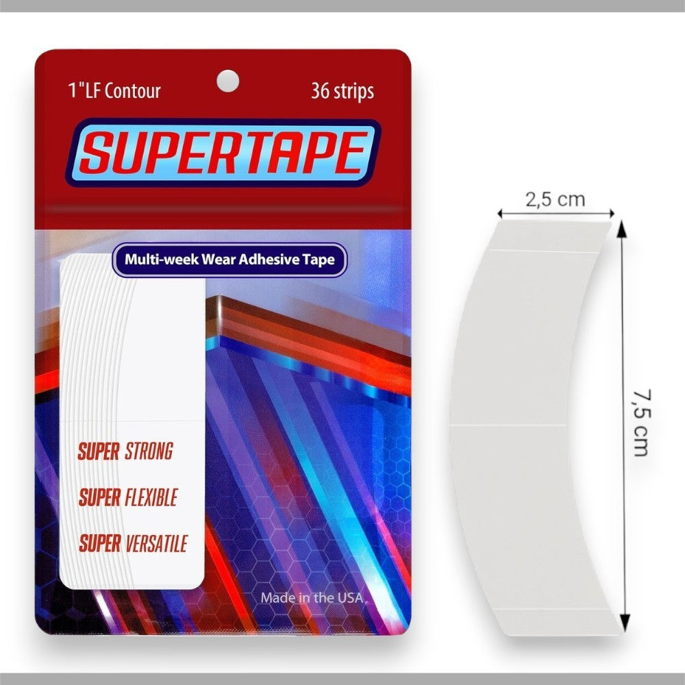 True Tape SUPERTAPE 1LF Oval Protez Saç Bandı 2.5cm x 7.5cm