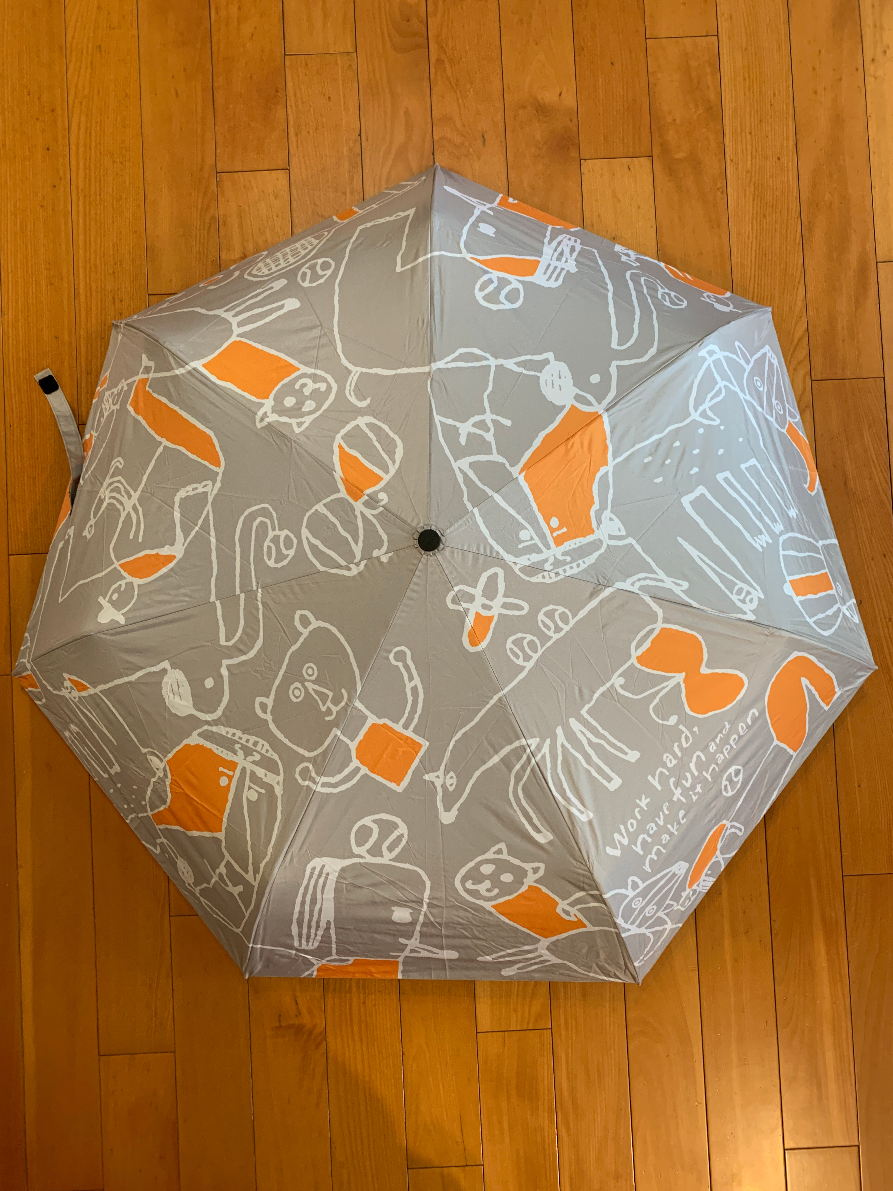 Tennis Themed Umbrella 網球球星名言雨傘 Nadal: Work hard, have fun and make it happen!