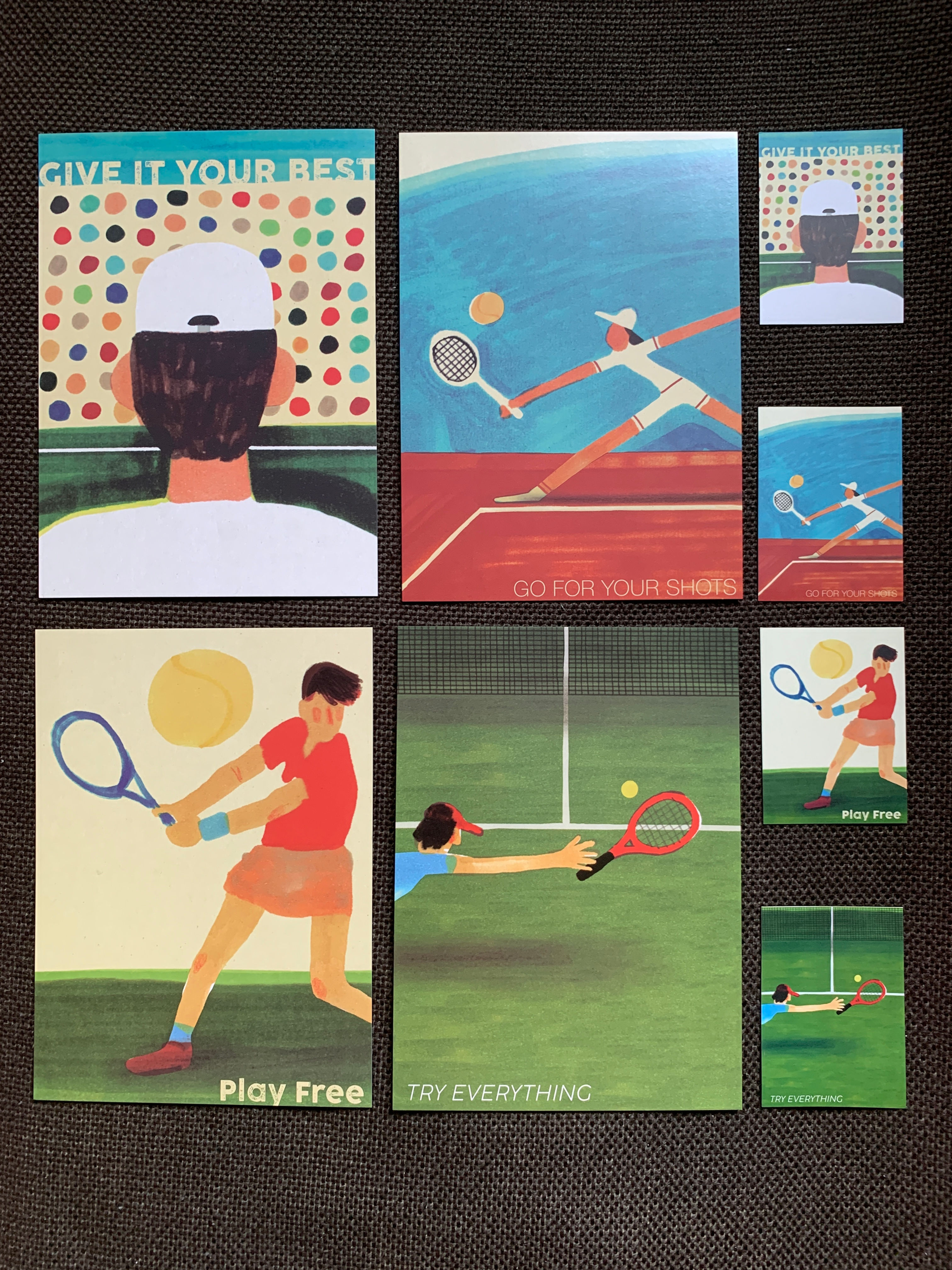 Give it your best, go for your shots, play free, try everything 全力以赴勇敢出擊自由揮灑自在嘗試