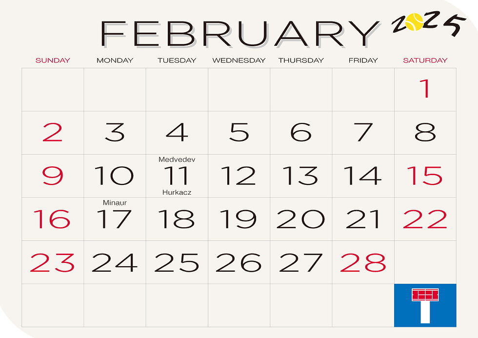 縮圖：2025 tennis calendar 網球月曆