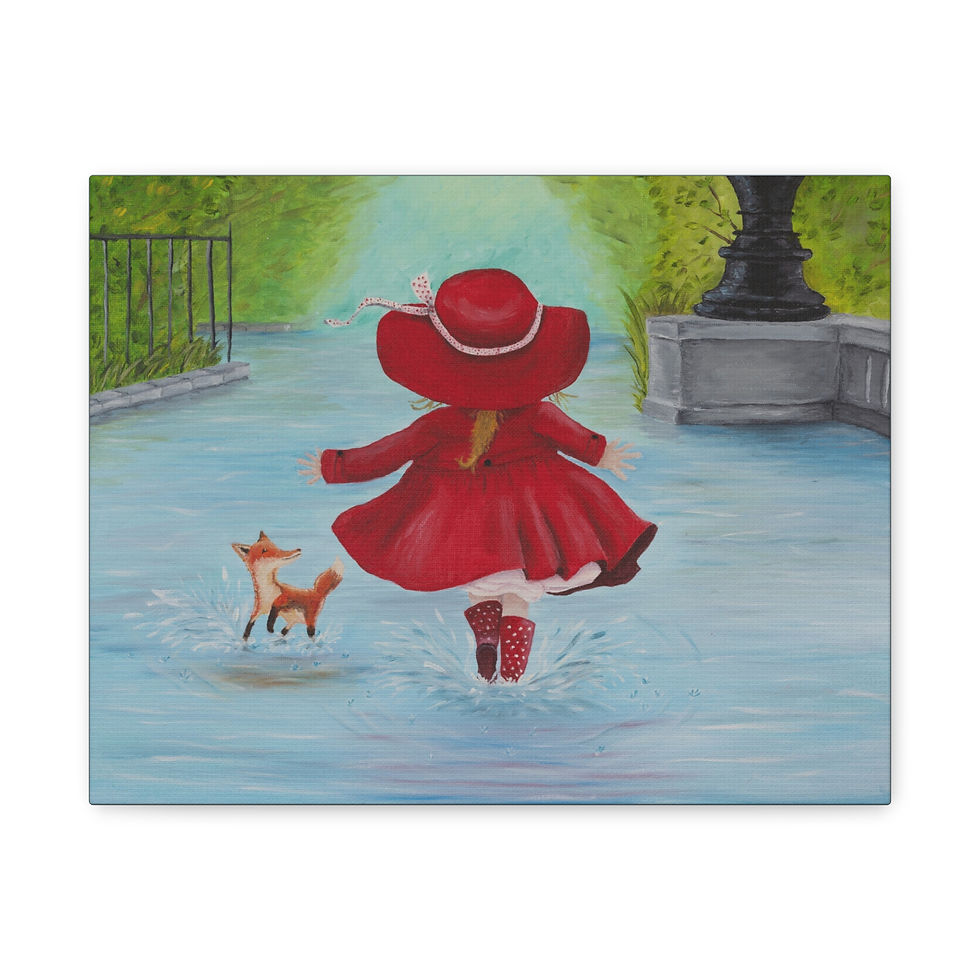 Thumbnail: Ivy's Rainy Day on Matte Canvas, Stretched, 1.25"