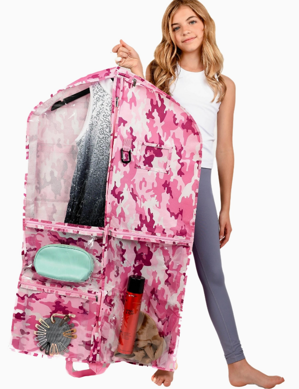 Thumbnail: 40" Garment Bag with Pockets For Costumes, Clothing Storage