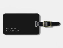 Top 5! Modern and Minimal Black and White | Add your Name Luggage Tag