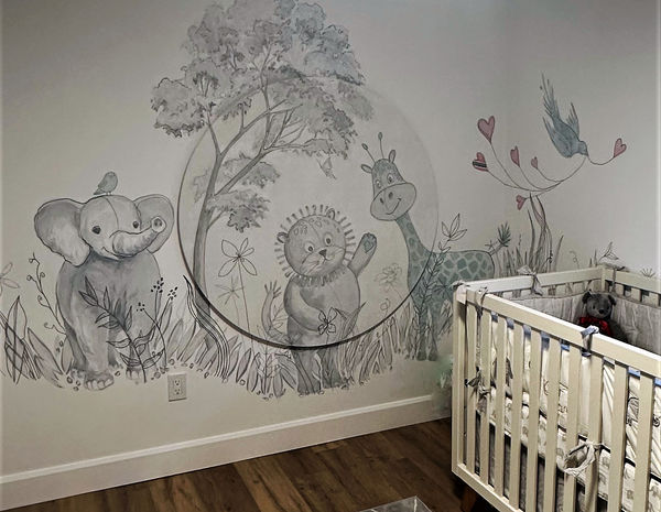 A unique newborn gift. A mural artist near me London, Ontario
