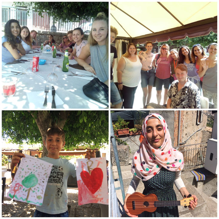 After lots of goodbyes, gift giving, tea and lunch with one of the Syrian families, lunch with the o