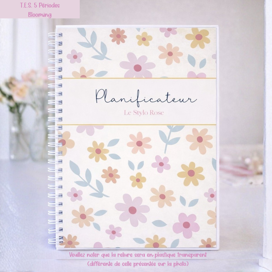 Agenda T.E.S. 5 périodes -Blooming