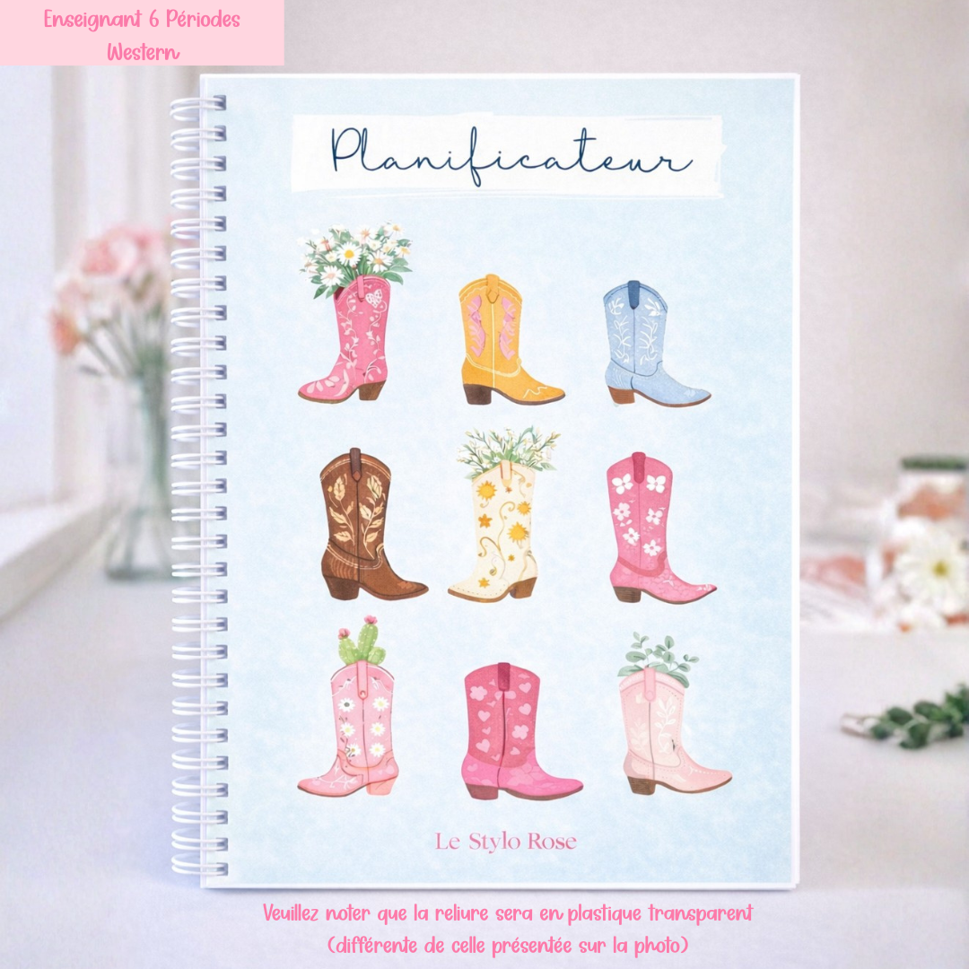 Agenda Enseignant 6 périodes - Western