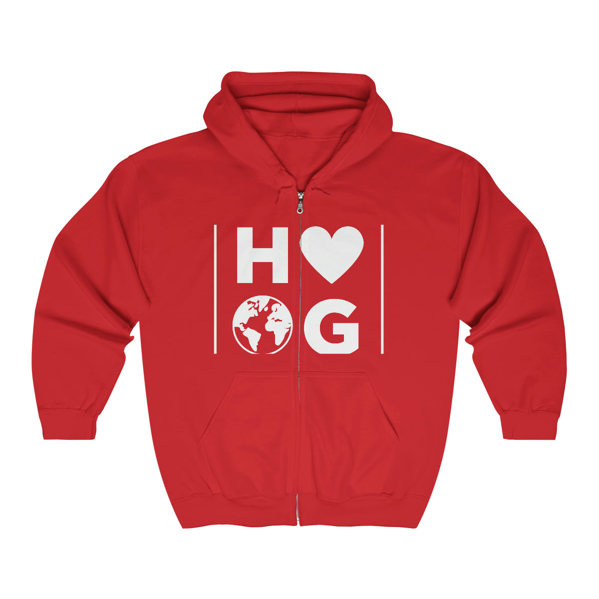 HG Unisex Full Zip Hooded Sweatshirt