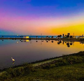 Colorful beach sunset