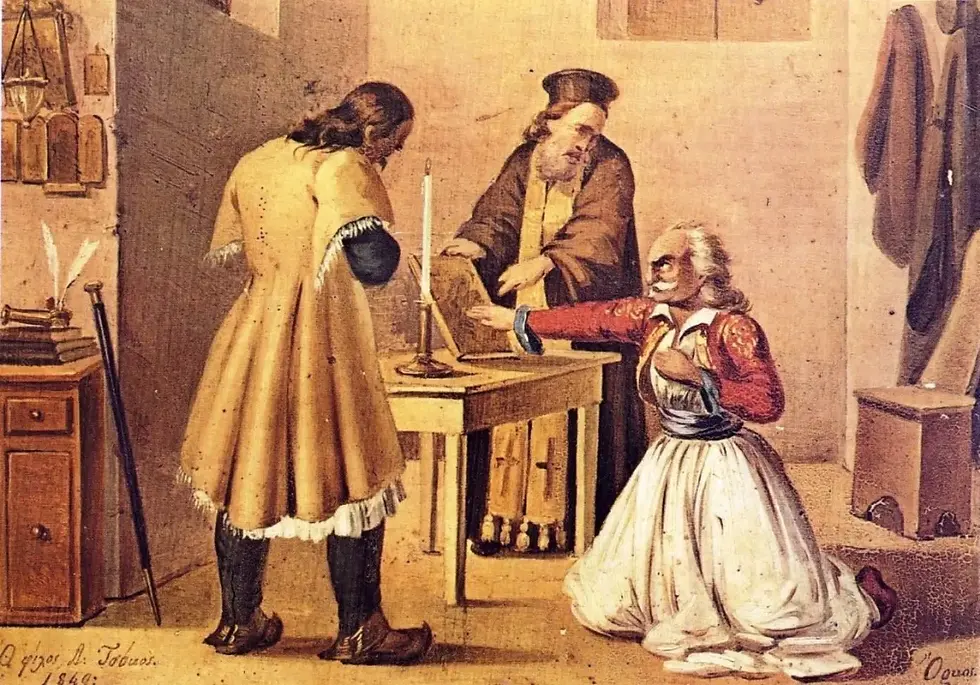 Filiki Eteria Image by Greek painter Tsokos. Credit: Public Domain