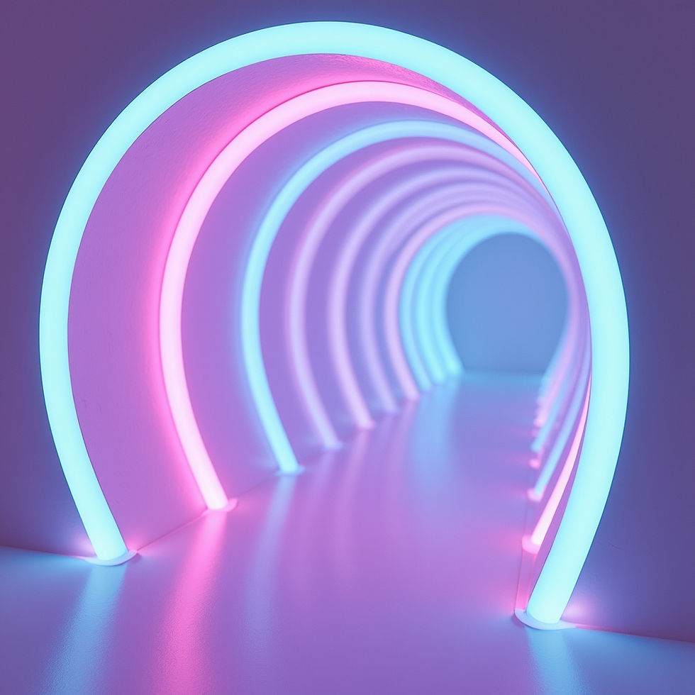 Neon Tunnel Abstract
