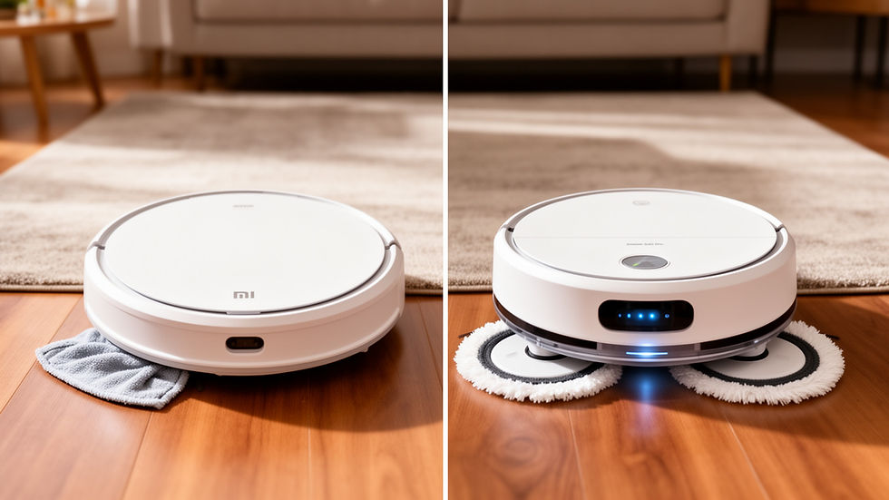 Xiaomi S40 Pro com foco em mop rotativo e limpeza de bordas