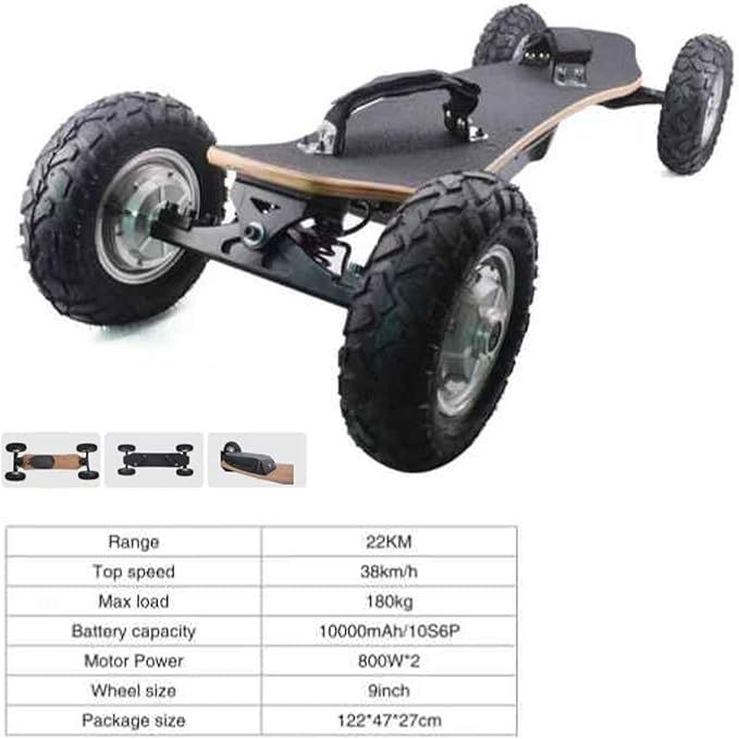 Skate Elétrico Off-Road 9 Polegadas