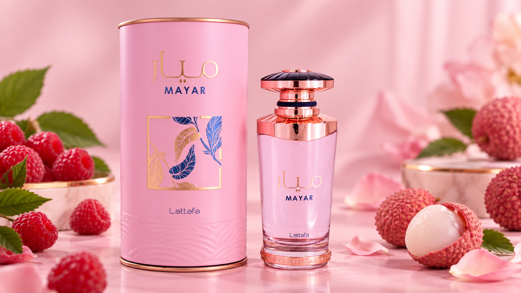 Lattafa Mayar Eau de Parfum 100 ml com embalagem rosa