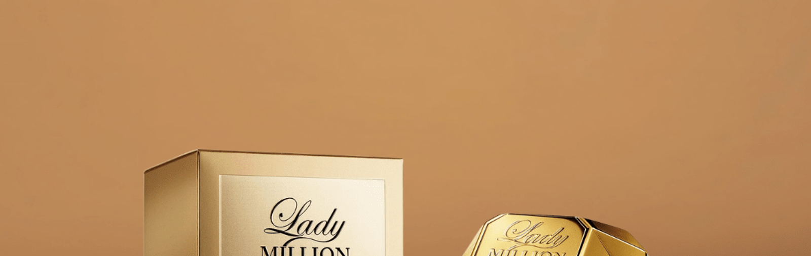 Lady Million EDP 80 ml com embalagem dourada