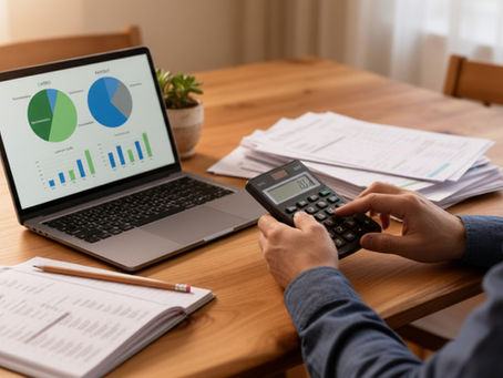 Pessoa analisando demonstrações financeiras para interpretar o payout de dividendos